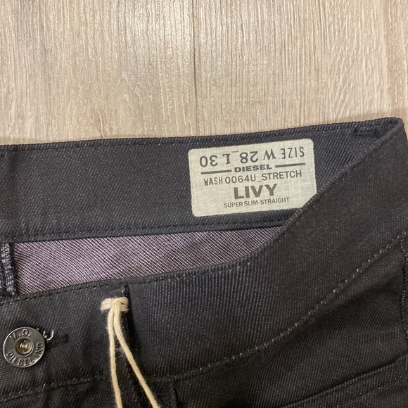 Diesel dark denim pants, size W28 L30, super slim - straight. Brand new. - Picture 3 of 6